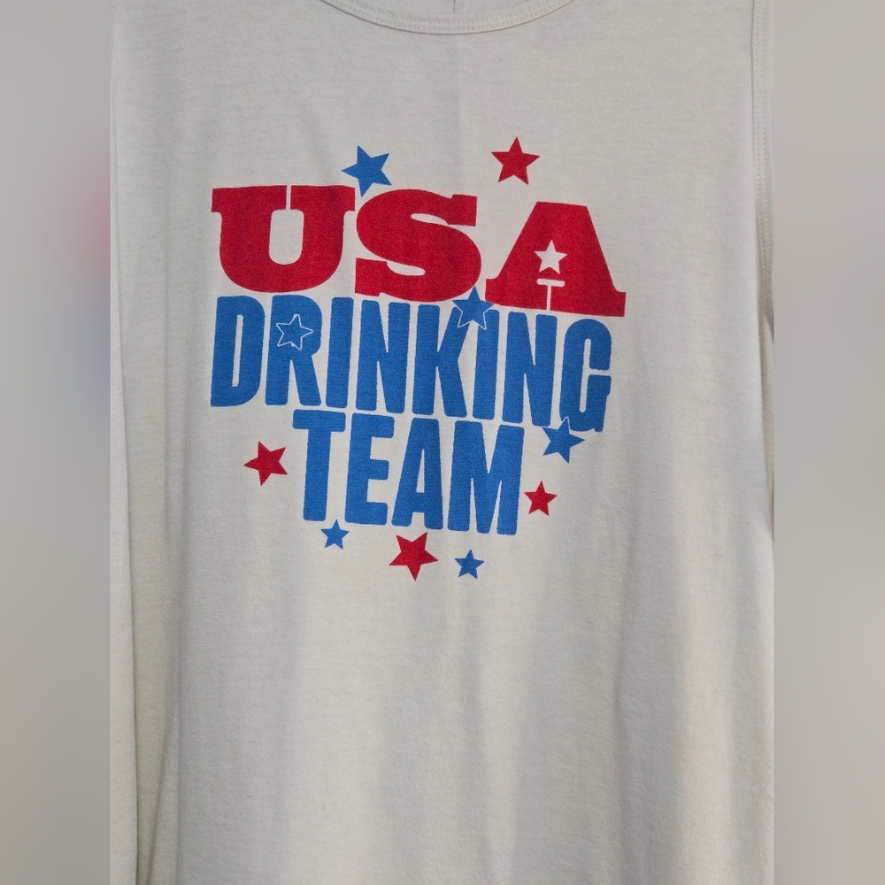 Torrid USA Drinking Team Tank Top Size 4X Graphic Sleeveless Patriotic - Picture 2 of 5